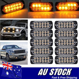 10X Amber 12LED Car Truck Emergency Beacon Warning Hazard Flash Strobe Light Bar