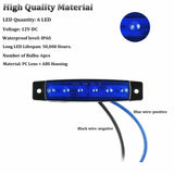 10X Marine Boat Bow Navigation Light 3.8" 6 LED Yacht Deck Spreader Lamp Blue AU