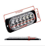 10X Emergency 12 LED Amber White Strobe Light Tow Truck Flashing Warning 12V-24V