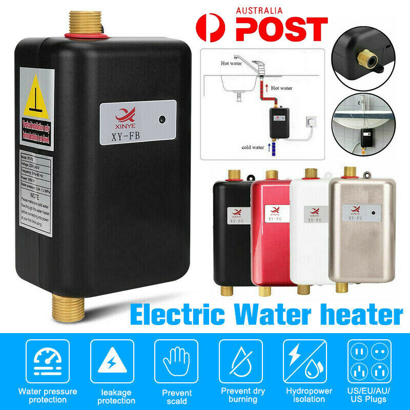 Portable Electric Hot Water Heater Outdoor Camping Caravan Instant Sho ...