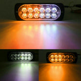 10X Emergency 12 LED Amber White Strobe Light Tow Truck Flashing Warning 12V-24V