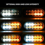 10X Emergency 12 LED Amber White Strobe Light Tow Truck Flashing Warning 12V-24V
