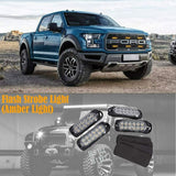 10X Amber 12LED Car Truck Emergency Beacon Warning Hazard Flash Strobe Light Bar