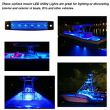 10X Marine Boat Bow Navigation Light 3.8" 6 LED Yacht Deck Spreader Lamp Blue AU