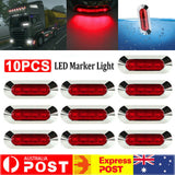 10x LED CLEARANCE LIGHTS SIDE MARKER LAMP RED TRAILER TRUCK CARAVAN 12V/24V AU