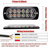10X Emergency 12 LED Amber White Strobe Light Tow Truck Flashing Warning 12V-24V