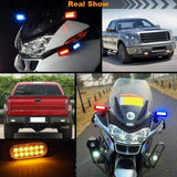 10X Amber 12LED Car Truck Emergency Beacon Warning Hazard Flash Strobe Light Bar