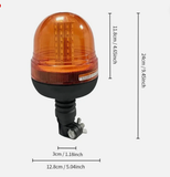 LED Rotating Flashing Amber Beacon Flexible DIN Pole Mount Tractor Warning Lamp