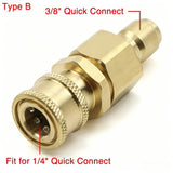 Pressure Washer Adapter 3/8" Male to 1/4" Female or 1/4" to 3/8"