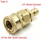 Pressure Washer Adapter 3/8" Male to 1/4" Female or 1/4" to 3/8"