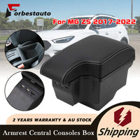 For MG ZS 2017-2022 Armrest Box Central Consoles Box Arm Rest With 3 USB Charge
