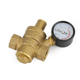 Brass Water Pressure Reducing Regulator Valves With Gauge Audjustable