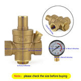 Brass Water Pressure Reducing Regulator Valves With Gauge Audjustable