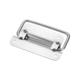 10Pcs Chest Handles Stainless Steel Folding Handle Pull Handles Silver