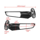 Pair Swivel Wing Fin Rear View Mirror