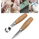 2pcs Wood Carving Knives Set for Spoon Carving Tools Hook Knife