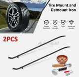 2Pcs Tire Mount Demount Iron 34645 Tire Iron Tire Bar 39"x4/5" Tire Repair Kit