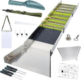 20pcs Complete Gold Panning Kit with 50" Folding Sluice Box Aluminum Prospecting