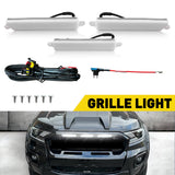 Fit Ford Ranger Front Bumper Grille Grill White Led Light