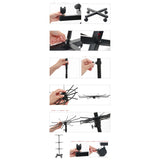 Rotating Metal 7 Tier Stand Rack Jewelry Necklace Keyring Display 70 Hooks Black