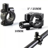 Pair Universal 10mm Round Motorcycle Rearview Rear View Side Mirrors W/ Adapter
