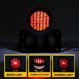 Motorbike Motorcycle Side Mount License Number Plate Holder Tail Light Bracket