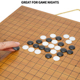 Chinese Weiqi Go Board Game Set Portable Wooden Timber Strategy Go Game Set Gift