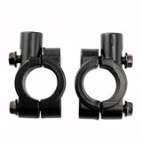 Pair Universal 10mm Round Motorcycle Rearview Rear View Side Mirrors W/ Adapter