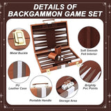 18 inch Premium Backgammon Board Game Set Large Classic Board Game Case Gifts