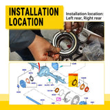 1x For  Rear Axle Wheel Bearing Seal