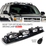 UNIVERSAL 4X4 ROOF TOP BAR DRIVING POD LIGHTS LENS OFFROAD FOG SPOT HEAD LAMPS
