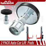 2 PACK Auto Car Lift Telescopic Round Tray Rubber Pads Peg 2-Stage Screw-up Pads