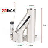 2.5 inch 63mm Exhaust Control Pipe Dual Valve Electric Y Pipe wish Remote