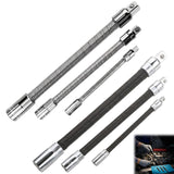 3Pcs Flexible Socket Extension Bars Set 1/2" 1/4" 3/8" Shaft Drive 10" 8" 6"