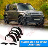 GLOSS BLACK WHEEL ARCHES FENDER FLARE TRIMS LAND