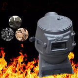 Cast Iron Wood Pot Belly Heater Heat Up To 30 Square Camping Heating Coal Stove