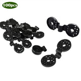 Up to 200x Plastic Clip Round Heavy Duty Lock