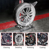 Portable Wheel Coating Stand Detailing Roller Stand Wheel Tyre Cleaning Stand