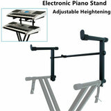 2 Tier Keyboard Stand Attachment Metal Adjustable Height and Width for Stacking
