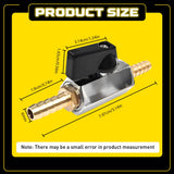 Motorcycle Inline Fuel Shut Off Tap Valve 6mm ( 1/4" ) Hosetails
