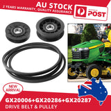 Drive Belt + Pulley Kit for John Deere GX20006 D110 D120 D125 D130 D140 D150