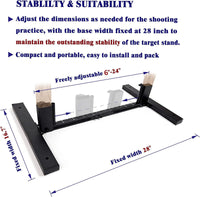 Steel Shooting Targets Stand Foundation Paper Targets Holder Adjustable Base