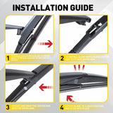 Front + Rear Windscreen Wiper Blade 28"12''