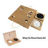 Chinese Weiqi Go Board Game Set Portable Wooden Timber Strategy Go Game Set Gift