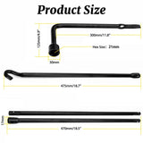 Jack & Spare Wheel Winch Handle Set 4PC Winder Tool Kit + Bag