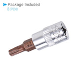 3 Pcs 3/8-Inch Drive Torx T30 Bit Socket S2 Steel 48mm Length