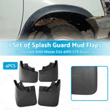 1 Set of Splash Guards Suitable For  D22 STR 4WD D/CAB 2004 ON