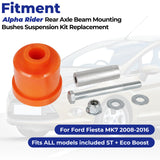 For 2008-2016 Ford Fiesta MK7 Rear Axle Suspension Beam Bushes with Fixings Poly