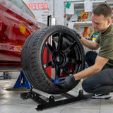 Portable Wheel Coating Stand Detailing Roller Stand Wheel Tyre Cleaning Stand