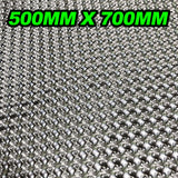 EMBOSSED ALUMINIUM Exhaust Heat Shield Layer Quality Fold Form 500x700mm